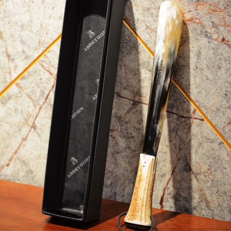 英国ABBEYHORN天然鹿角牛角鞋拔