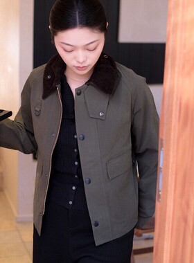 英国 Barbour Spey日版无蜡peached桃皮绒钓鱼夹克外套男女同款