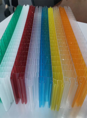 pc插接板隔断户外门头彩色对插七层菱形20mm30mm40拼接发光幕墙板