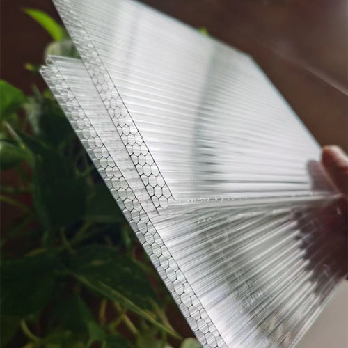 pc阳光板透明彩色蜂窝板定制加工