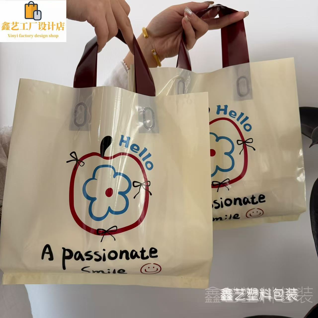 新款加厚塑料袋服装店袋子礼品袋手提袋女装童装包装袋高级袋子