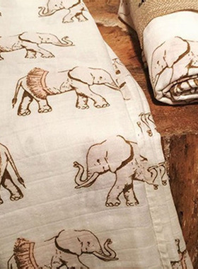 安晚 （ 2条装）新生儿口水巾宝宝纱布巾竹棉婴儿吐奶巾小方巾