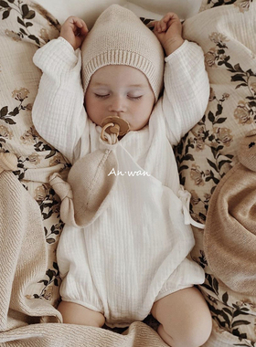 安晚 初生婴儿包单纱布盖毯宝宝包巾防惊跳新生儿襁褓巾夏空调房