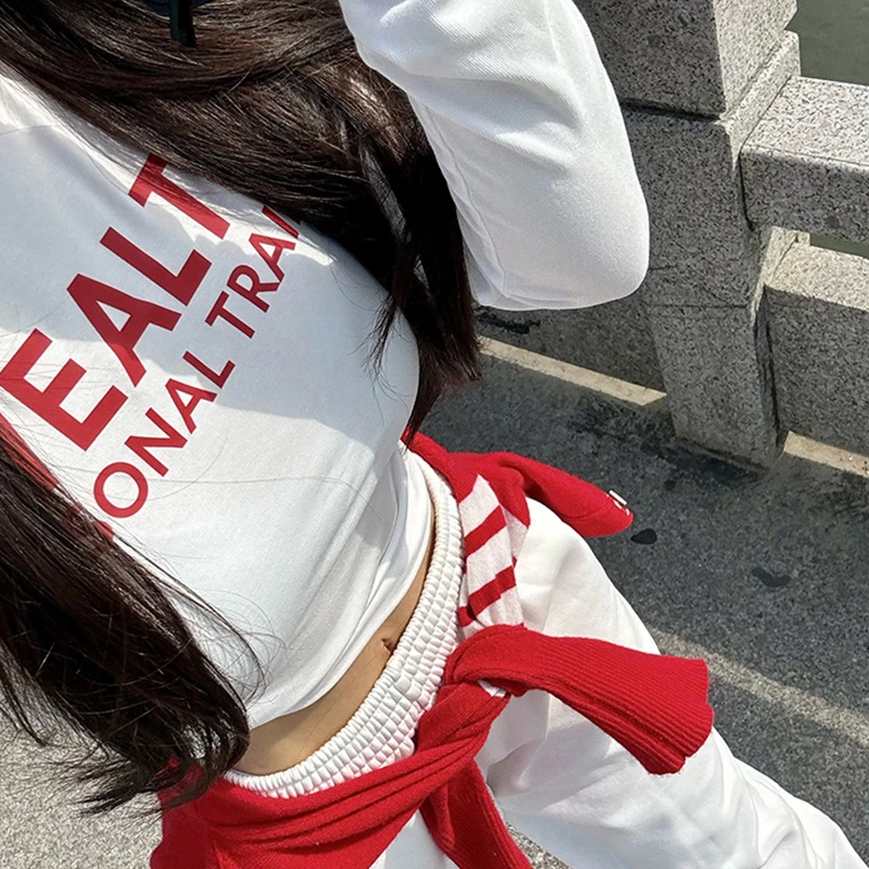 肯豆同款圆领运动长袖辣妹款