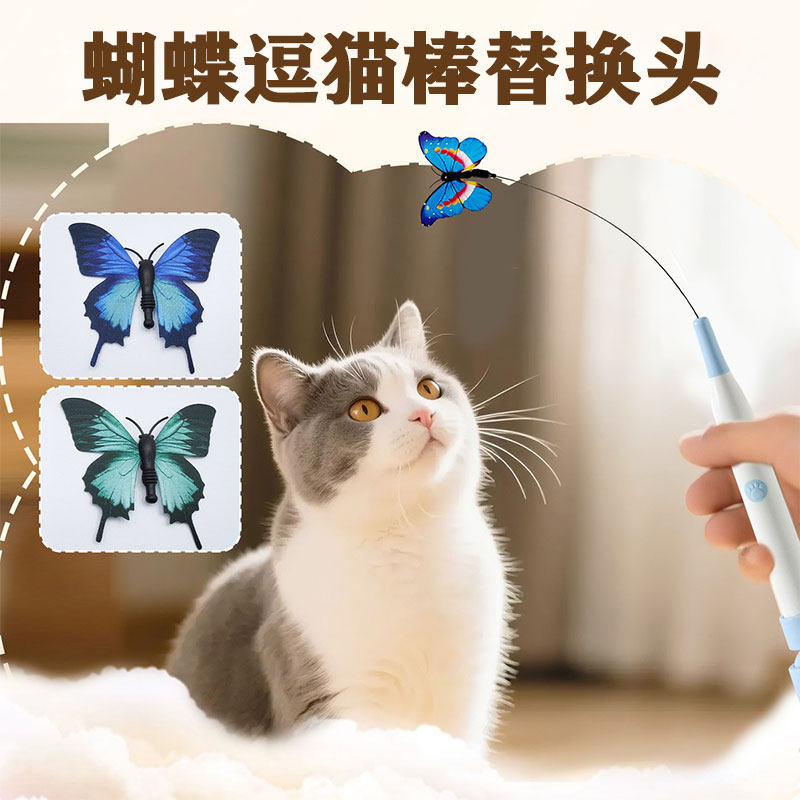 drm猫咪玩具蝴蝶逗猫棒替换头图片