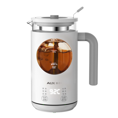 奥克斯小型养生壶煮茶器办公室玻璃蒸汽全自动家用迷你黑茶花茶壶