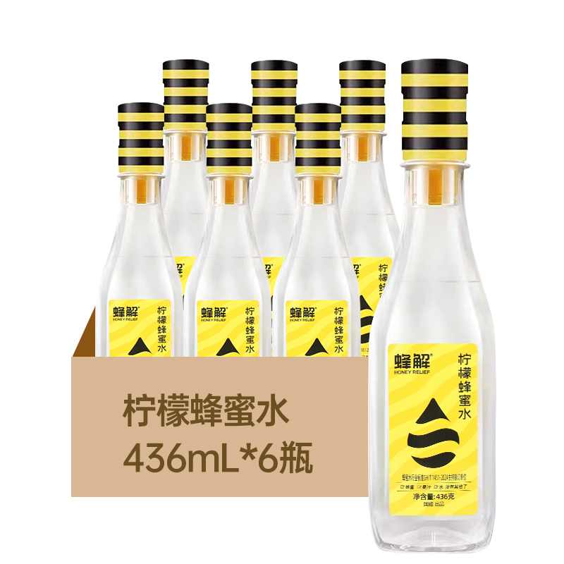 蜂解柠檬蜂蜜水436g*6瓶/箱