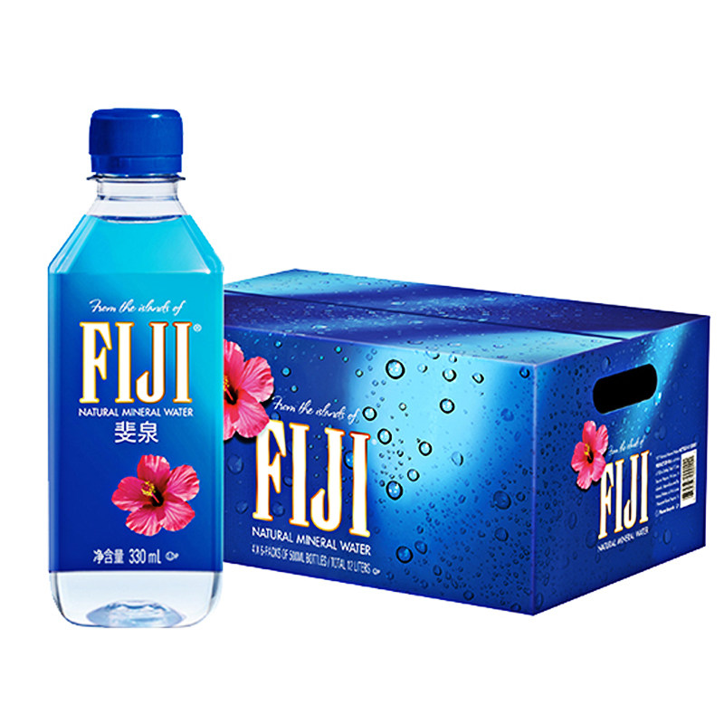 fiji water斐济进口天然矿泉水330ml*36瓶斐泉纯净水