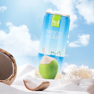 包邮 汤泉浴场自助饮料多省 24罐整箱夏季 YeaCoco椰裹椰子水320mL