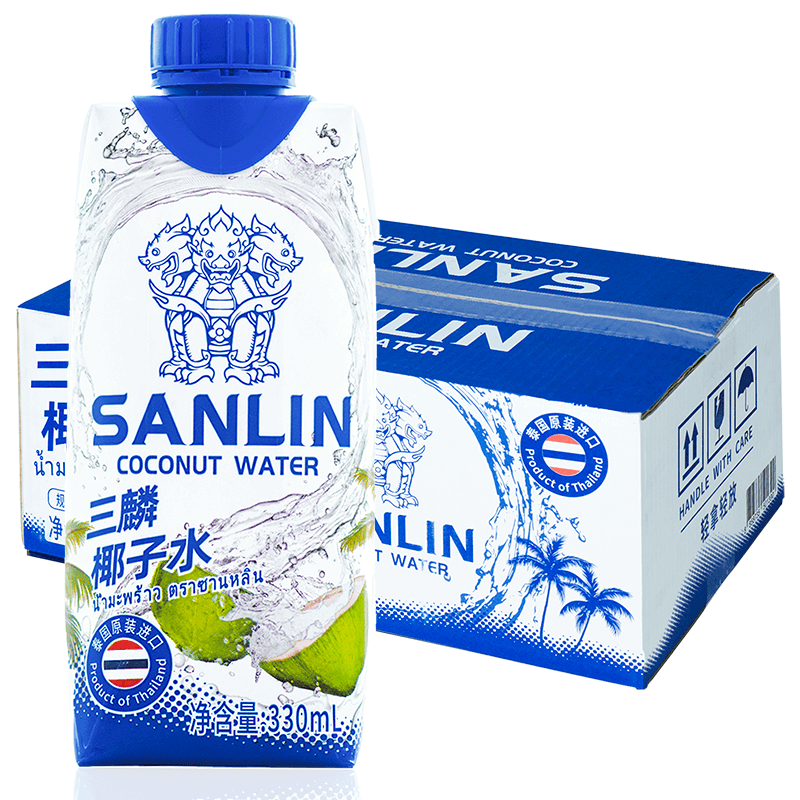 进口100%天然椰子水含电解质