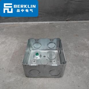 Berklin 底盒座电源插座金属分线美规120面板UL认证 美标镀锌暗装