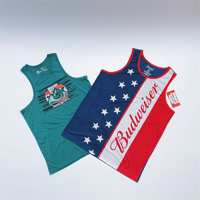 男士短袖混纺速干舒适运动背心