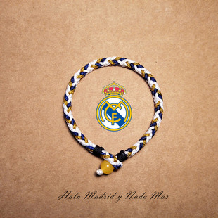 西甲球队欧冠皇马马德里运动球队球迷纪念配色手绳情侣手链搭配服