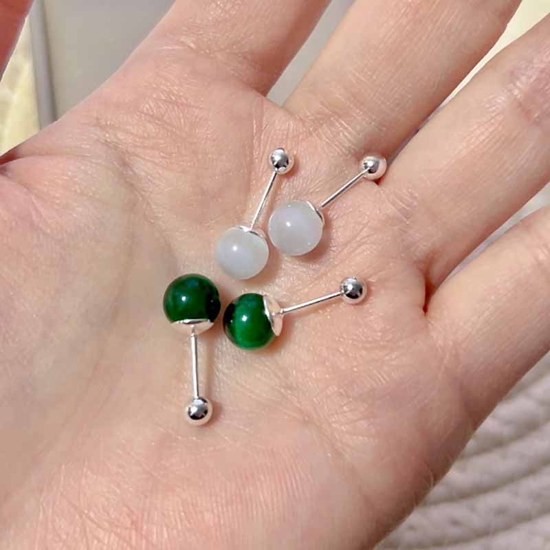 小众设计感天然玛瑙虎眼石圆球女