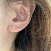 甜美mini海星耳钉设计精致高级耳洞百搭耳环小巧螺丝耳饰
