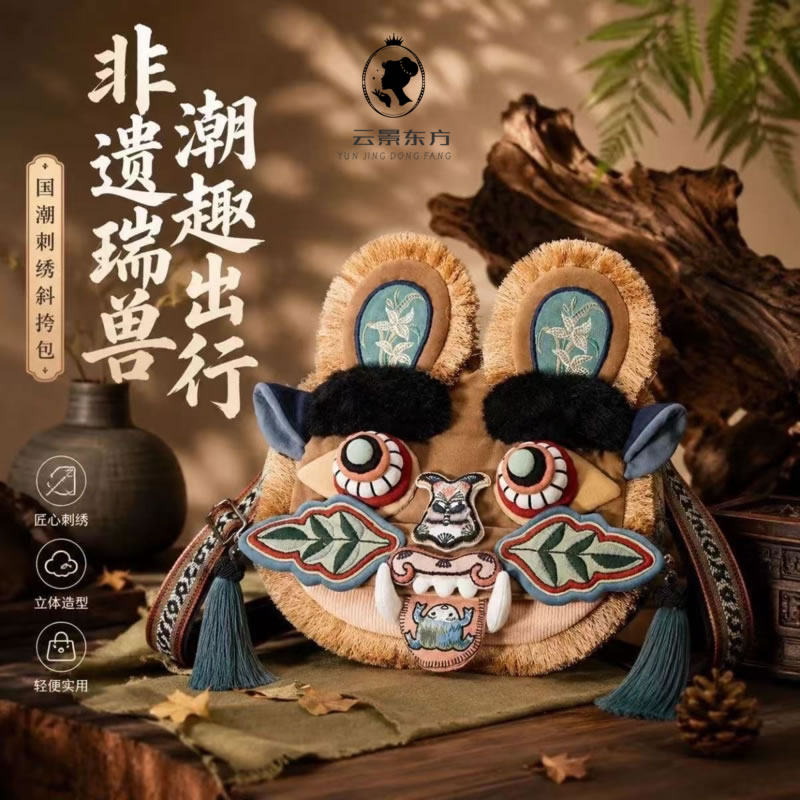 桂林非遗虎头女童斜挎包