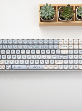 乐队小狗MOA高度键帽可爱MAC热升华PBT宁芝HI75 68 VGN98 F99 108