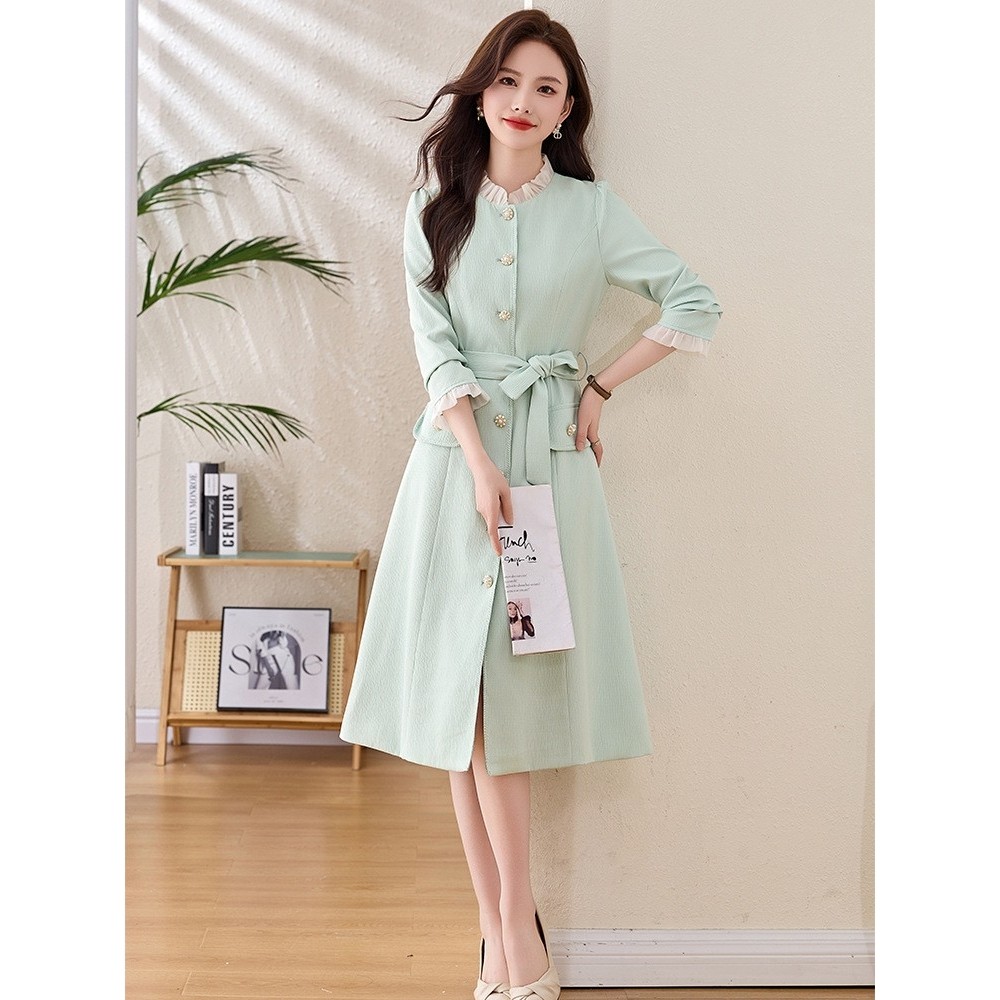 官网女装夏易菲小香风连衣裙女2026春秋新款法式气质名媛洋气收腰,女装/女士精品,风衣,淘宝优惠券,粉丝福利购,淘宝优惠卷