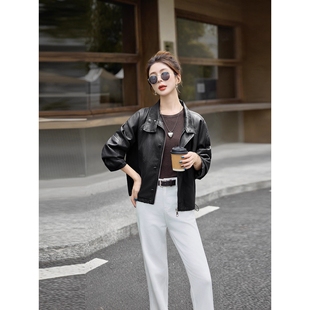 官网女装夏易菲复古港式短款风衣外套女2026秋季新款立领休闲小个