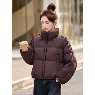 官网女装夏易菲时尚羽绒服女短款小个子2026冬季加厚白鸭绒面包服