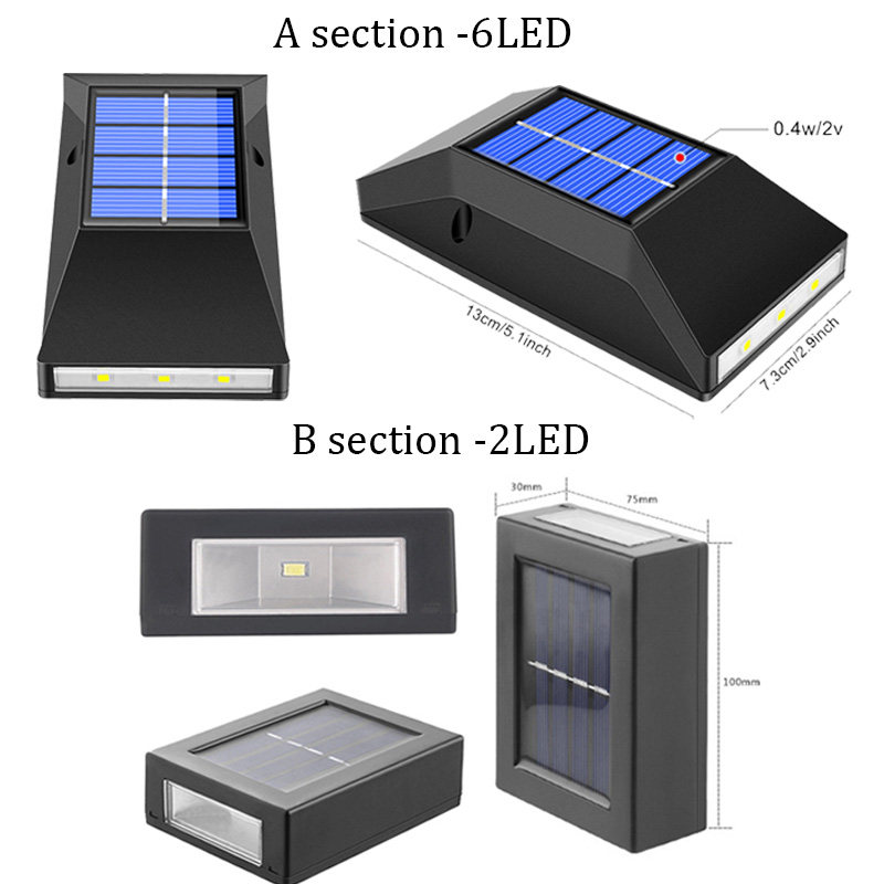 SMART LED SOLAR LAMP OUTDOOR WALL LAMP WATERPROOF FOR BALCO