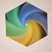 3d打印六边形螺旋塔魔幻错觉立体旋转解压神器创意玩具礼物摆件