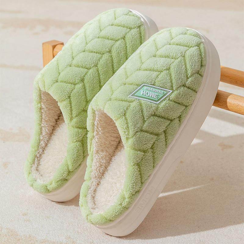 。棉拖鞋男秋冬季2024新款室内家居静音防滑厚底毛毛加绒情侣外穿