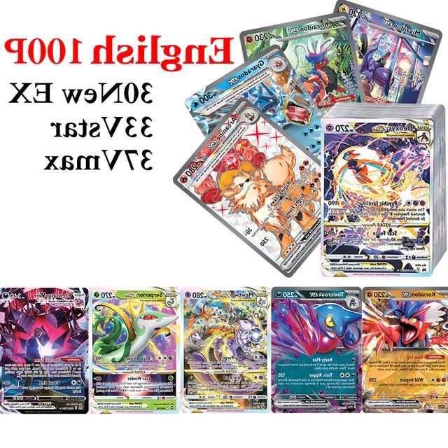 。神奇宝贝卡片vmax GX EX英文闪卡宝可梦Pokémon Cards炫彩3D卡