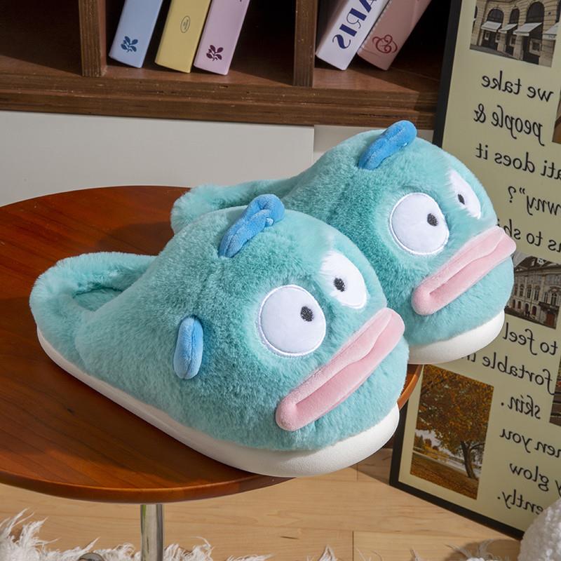 。全包跟棉拖鞋女冬季2024新款室内居家用亲子儿童保暖加绒丑鱼棉