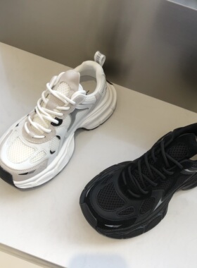 2024秋新款MG真皮厚底老爹鞋超轻欧版运动休闲鞋MY-GIRLS专柜女鞋