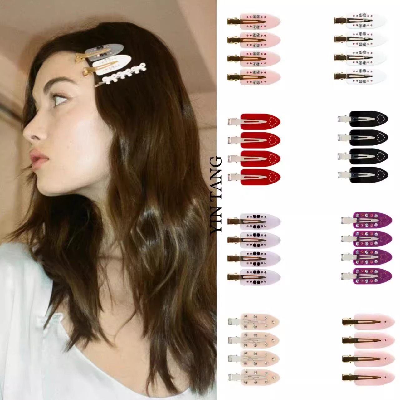 emijay边夹醋酸甜美明星同款