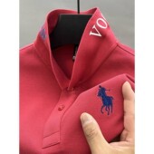商务休闲体恤秋季 翻领T恤男士 打底上衣 长袖 保罗小马标刺绣Polo衫