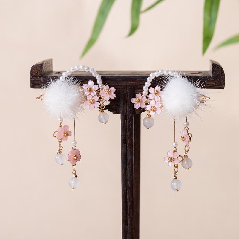 流苏古装花朵中国风搭配发饰超仙