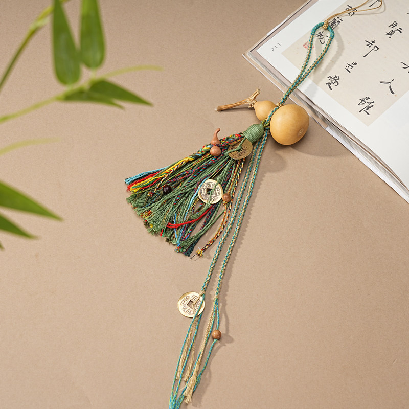 《琅绦》葫芦挂饰包包绿色挂件 汉服配饰禁步