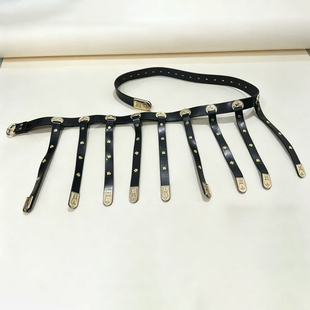 汉服腰带 蹀躞带 圆领袍革带 唐制配饰 男女 飞鱼服腰封 黑色护腕