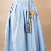 汉服圆领袍配饰包挂腰饰禁步 葫芦挂饰包包蓝色挂件 锦络