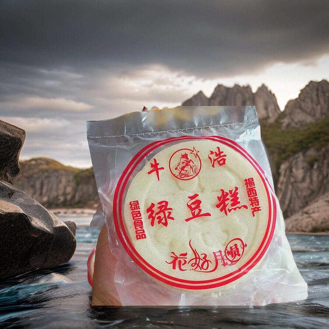 绿豆糕潮汕特产揭西陆河特产老式绿豆糕绿豆饼儿时味道中秋月饼