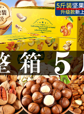 每日坚果零食大礼包年货小吃干果混合大全各种礼盒健身健康整箱装
