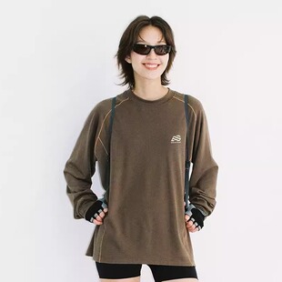 长袖 百搭上衣打底衫 T恤秋季 条纹运动时尚 潮 新款 E86BRAND男女同款