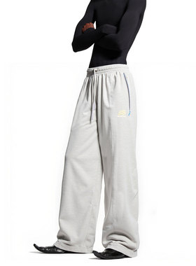 E86BRAND男女同款中腰卫裤秋冬新款休闲宽松弯刀裤