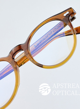 APSTREAM 505日系进口板材手作镜框复古梨形眼镜架T/VR505同款