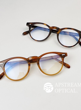 APSTREAM 505日系唐草雕花手作板材复古圆形眼镜框架t/vr505复刻
