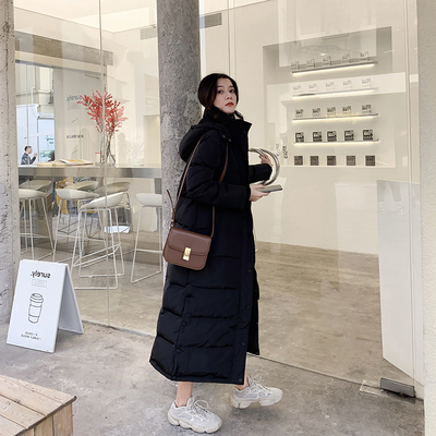 棉衣女2021年冬季新款情侣宽松面包服中长款外套脚踝超长羽绒棉袄