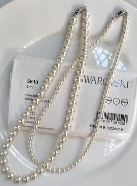 fever同款法式秋冬天然淡水珍珠项链女小众高级感颈链毛衣链短款