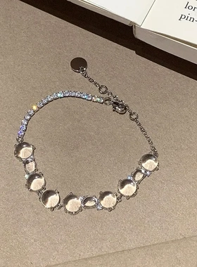 爆款古法高级感精致琉璃清梦璀璨夺目透明珠手链