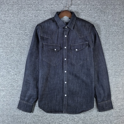 RRL 美式复古原色牛仔衬衫 西部宝石扣经典款 宽松衬衫 外套