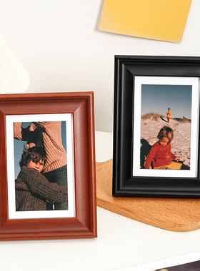 田园实木相框摆台创意6村7寸8寸10洗照片做成相框相册框画框挂墙