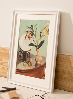 白色实木大相框装裱定制画框任意尺寸A4 24寸 a3证书框相片挂墙