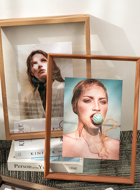 双面透明相框摆台高级感6 7 8寸照片打印加相框a3A4装裱画框挂墙