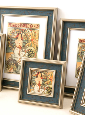 美式复古5寸6寸7寸8寸10寸A3A4油画装裱画框挂墙相框摆台加洗照片